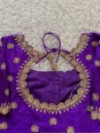 pure silk hand embroidery blouse/saree maggam blouse/purple zardosi blouse usa/hand embroidered moderblouse/purple ready made blouse zardosi