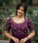 Wine color Anarkali suit usa/burgundy anarkali kurta/hand embroidered anarkali/wine embroidery anarkali dress/Indian dresses/Indian anarkali