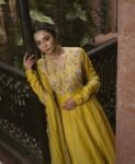 Anarkali usa/anarkali kurta with dupatta/yellow full sleeve dress/hand embroidery anarkali/yellow anarkali dress/anarkali with dupatta pant