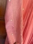 Designer Hand work Anarkali kurta /onion pink anarkali suit set/pure silk anarkali USA /designer Indian anarkali long gown/womens long gown