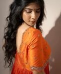 Orange Anarkali suit usa/hand embroidery anarkali kurta/orange anarkali dress with dupatta/designer anarkali kurta with dupatta/Indian dress