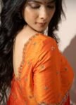 Orange Anarkali suit usa/hand embroidery anarkali kurta/orange anarkali dress with dupatta/designer anarkali kurta with dupatta/Indian dress