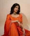 Orange Anarkali suit usa/hand embroidery anarkali kurta/orange anarkali dress with dupatta/designer anarkali kurta with dupatta/Indian dress