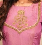 Hand embroidered pink Tissue anarkali with dupatta/anarkali suit set /pink kurta with dupatta USA/Indian dresses/tissue suit with dupatta