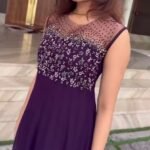 Wine Anarkali suit usa/sleeveless anarkali kurta/ sleeveless anarkali/wine color hand embroidered dress/burgundy red kurta/red teens dress