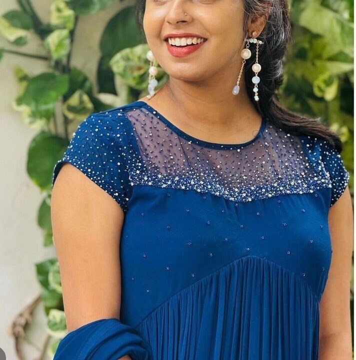 Blue Anarkali suit usa/short sleeve anarkali kurta/blue anarkali with dupatta/hand embroidered dress/blue kurta with dupatta/blue dress usa