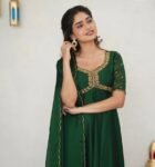 Hand embroidered green Anarkali/festive anarkali suit with dupatta/ green designer anarkali gown USA/green anarkali/Zardosi hand work dress