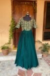 Anarkali suit usa/heavyhand embroidery anarkali kurta/green anarkali dress/elbow sleeves dress anarkali/Indian dresses/bottle green anarkali