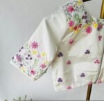 pure silk hand embroidery blouse/cream maggam blouse/pure raw silk zardosi blouse/hand embroidered blouse/cream designer ready made blouse