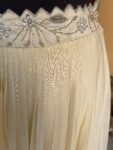 Women’s lehenga set/cream croptop lehenga/Indian crop top skirt USA/hand embroideredwedding lehenga USA/cream silk skirt/white ruffle leheng