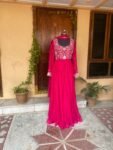 Pink Anarkali suit usa/anarkali kurta full sleeve/pink full sleeve anarkali/full sleeve dress anarkali/Indian dresses/hot pink anarkali usa