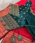 pure silk hand embroidery blouse/saree maggam blouse/green zardosi blouse usa/hand embroidered moderblouse/green ready made blouse zardosi