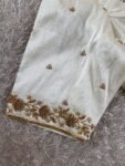 pure silk hand embroidery blouse/saree maggam cream blouse/cream blouse/white hand embroidered blouse/ready made blouse zardosi/blouses usa