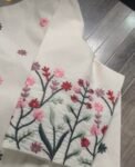 pure silk hand embroidery blouse/cream maggam blouse/pure raw silk zardosi blouse/hand embroidered blouse/cream designer ready made blouse