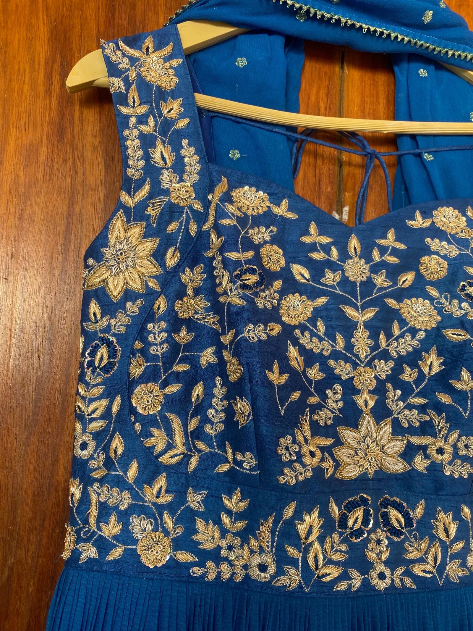 Blue Anarkali suit usa/hand embroidery anarkali kurta/royal blue anarkali dress/ sleeveless dress anarkali/Indian dresses/blue anarkali USA