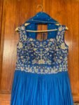 Blue Anarkali suit usa/hand embroidery anarkali kurta/royal blue anarkali dress/ sleeveless dress anarkali/Indian dresses/blue anarkali USA