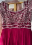 Anarkali suit usa/anarkali red kurta shor sleeve/wine red sleeve anarkali/burgundy red anarkali/heavy hand embroidered anarkali with dupatta