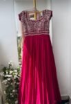 Anarkali suit usa/anarkali red kurta shor sleeve/wine red sleeve anarkali/burgundy red anarkali/heavy hand embroidered anarkali with dupatta