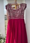 Anarkali suit usa/anarkali red kurta shor sleeve/wine red sleeve anarkali/burgundy red anarkali/heavy hand embroidered anarkali with dupatta