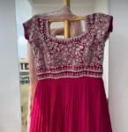 Anarkali suit usa/anarkali red kurta shor sleeve/wine red sleeve anarkali/burgundy red anarkali/heavy hand embroidered anarkali with dupatta