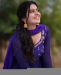 Hand embroidered Anarkali with dupatta/dark blue anarkali suit/georgette anarkali dupatta USA/Indian dresses/royal blue anarkali dupatta set