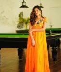 Orange Anarkali suit usa/anarkali kurta short sleeve/orange anarkali/hand embroidered dress anarkali/Indian dresses/simple anarkali kurta