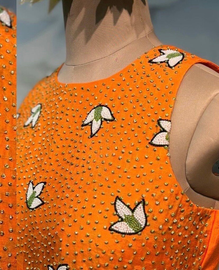 Orange Anarkali suit usa/anarkali kurta short sleeve/orange anarkali/hand embroidered dress anarkali/Indian dresses/simple anarkali kurta