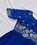 Anarkali suit usa/hand embroidery anarkali kurta/blue anarkali dress/elbow sleeves dress anarkali/Indian dresses/royal blue anarkali kurta