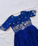 Anarkali suit usa/hand embroidery anarkali kurta/blue anarkali dress/elbow sleeves dress anarkali/Indian dresses/royal blue anarkali kurta