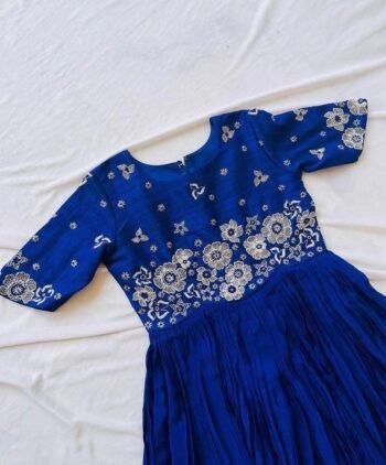 Anarkali suit usa/hand embroidery anarkali kurta/blue anarkali dress/elbow sleeves dress anarkali/Indian dresses/royal blue anarkali kurta