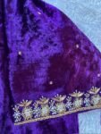 pure velvet hand embroidery blouse /modern saree maggam blouse/purple zardosi blouse / hand embroidered blouse/purple ready made blouse