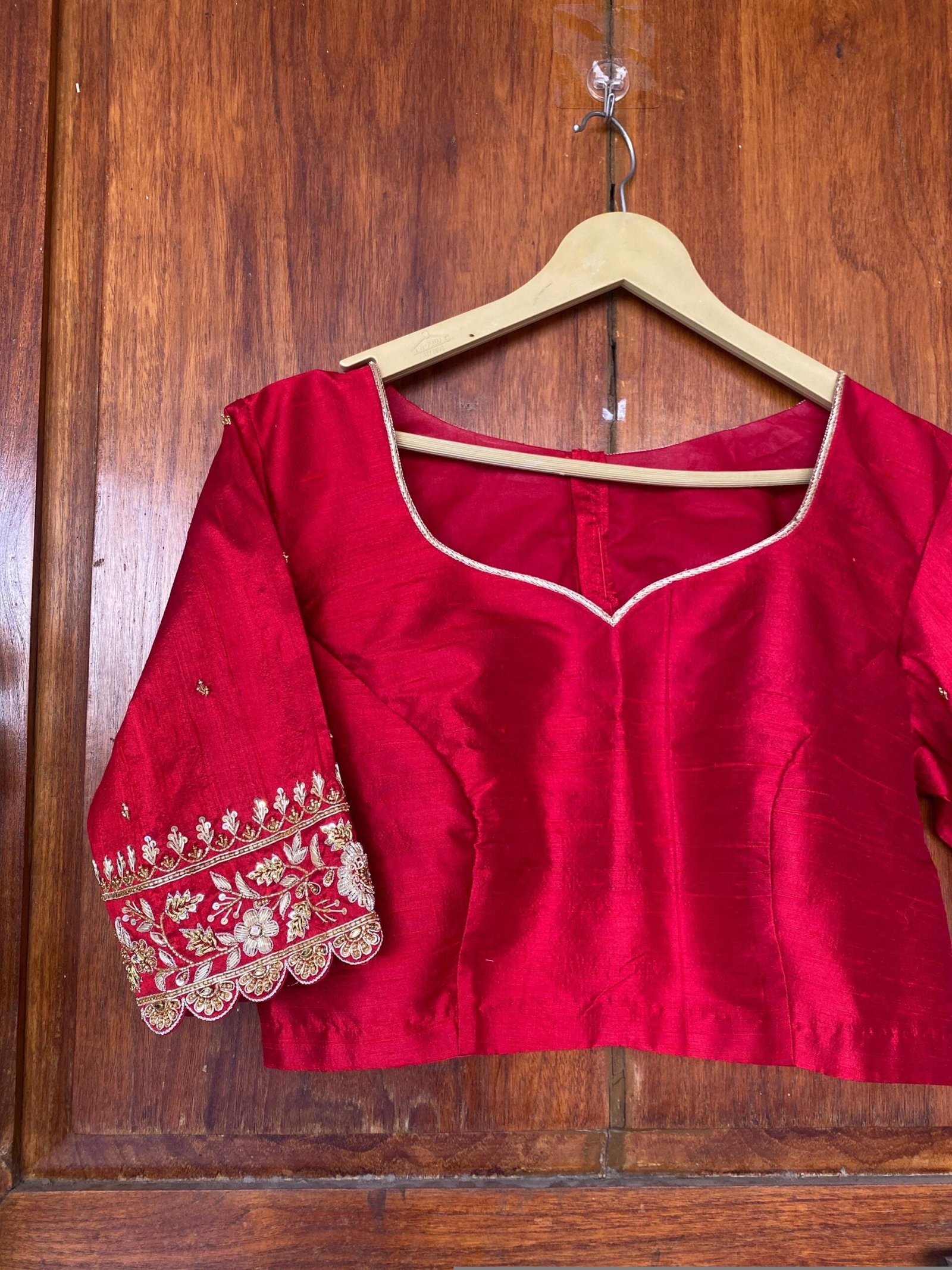 pure silk hand embroidery blouse/saree maggam blouse/red zardosi blouse/maroon red hand embroidered blouse/red ready made blouse zardosi usa