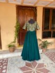 Anarkali suit usa/heavyhand embroidery anarkali kurta/green anarkali dress/elbow sleeves dress anarkali/Indian dresses/bottle green anarkali