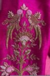 pure silk hand embroidery blouse/saree maggam blouse/hot pink zardosi blouse/hand embroidered blouse /magenta pink ready made blouse zardosi