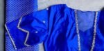 Royal Blue Silk Saree Blouse: Hand Embroidered Zardosi Maggam