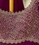 Purple Zardosi Anarkali Suit: Hand Embroidered Indian Dress with Dupatta