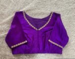 pure silk hand embroidery blouse/ saree maggam blouse/purple zardosi blouse usa/hand embroidered moderblouse/ ready made blouse zardosi usa