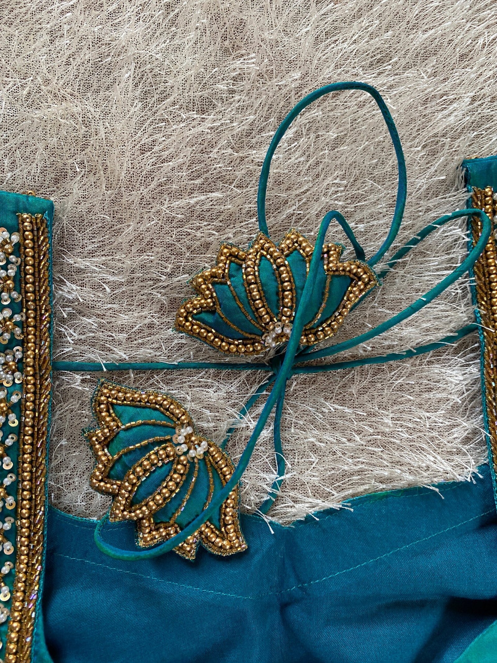 pure silk hand embroidery blouse/saree maggam blouse/blue zardosi blouse/turquoise blue embroidered blouse/blue ready made blouse zardosi
