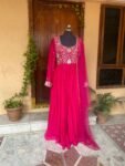 Pink Anarkali suit usa/anarkali kurta full sleeve/pink full sleeve anarkali/full sleeve dress anarkali/Indian dresses/hot pink anarkali usa