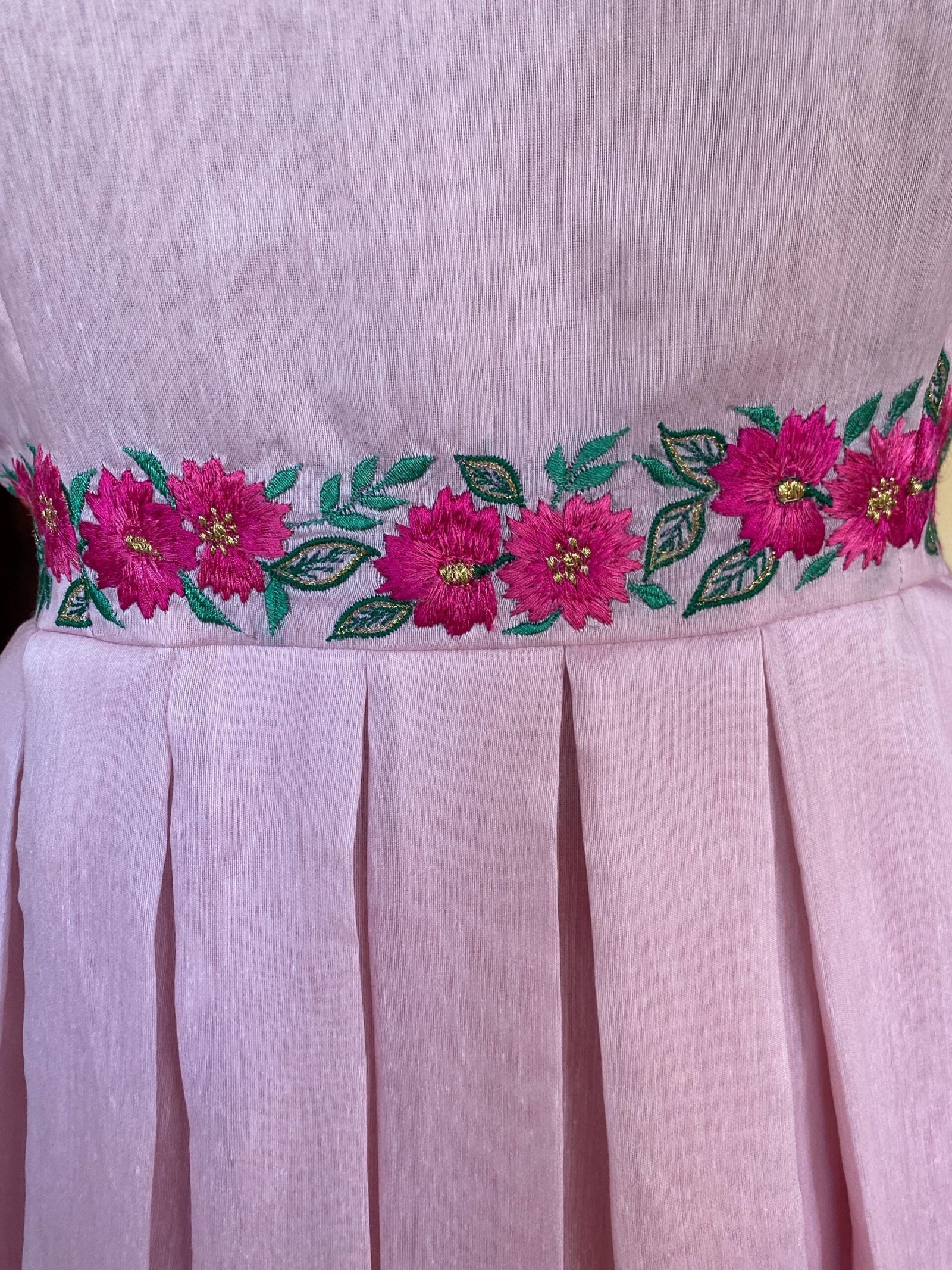 Pink Anarkali suit usa/floral embroidery anarkali kurta/pink elbow sleeve anarkali/elbow sleeve dress anarkali/Indian dresses/floral maxi dr