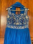 Blue Anarkali suit usa/hand embroidery anarkali kurta/royal blue anarkali dress/ sleeveless dress anarkali/Indian dresses/blue anarkali USA