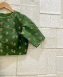 Women’s lehenga Set/green crop top lehenga/Indian crop top skirt USA/wedding lehenga choli USA/mehendi lehenga skirt with peach dupatta usa