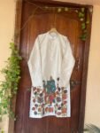 pure silk kalamkarimens kurta/mens kurta set/cream mens kurta /white mens kurta/Indian mens wear/chikankari kurta/groom wedding indian kurta