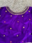 pure silk hand embroidery blouse/saree maggam blouse/purple zardosi blouse usa/hand embroidered moderblouse/ready made blouse zardosi usa