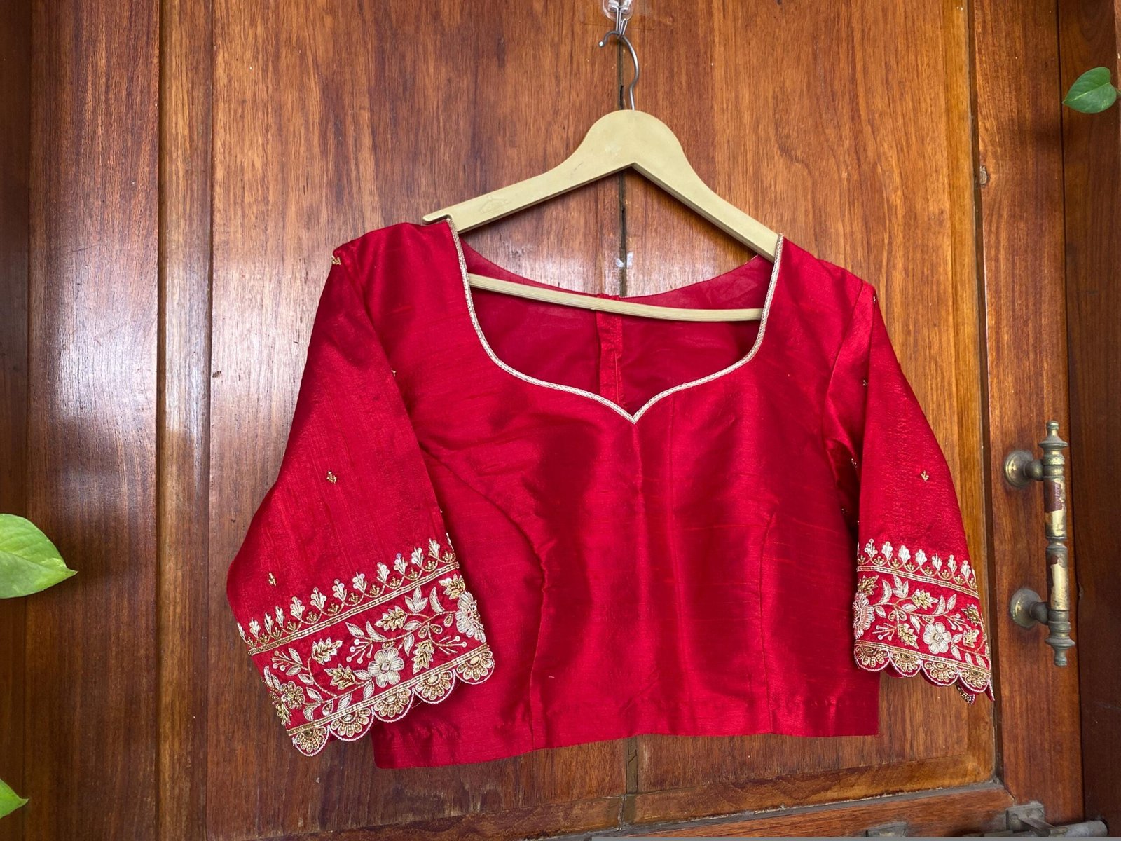 pure silk hand embroidery blouse/saree maggam blouse/red zardosi blouse/maroon red hand embroidered blouse/red ready made blouse zardosi usa