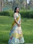 Women’s pure kalamkari lehenga set / crop top lehenga / Hand painted lehenga USA / wedding lehenga USA / kalamkarilehenga choli /voggish usa