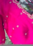 pure silk hand embroidery blouse/pink maggam blouse/silk zardosi blouse/hand embroidered blouse/ready made blouse zardosi/handwork blouse