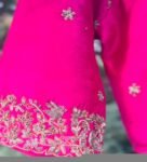 pure silk hand embroidery blouse/pink maggam blouse/silk zardosi blouse/hand embroidered blouse/ready made blouse zardosi/handwork blouse