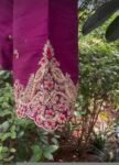 pure silk hand embroidery blouse/pink maggam blouse/silk zardosi blouse/hand embroidered blouse/ready made blouse zardosi/magenta pin blouse