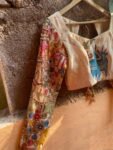 Hand embroidered Hand painted kalamkari blouse/kalamkari maggam blouse/multicolor blouse/hand embroidered blouse/Kalamkari ready made blouse